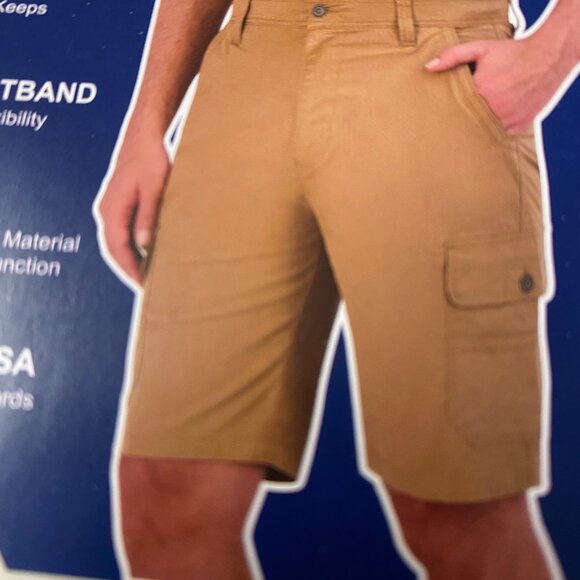 Iron Co. Mens Wheat Regular Fit‎ Stretch Cargo Shorts Size 44 - Picture 3 of 10